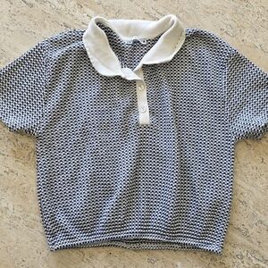 Zara Women's Cropped Checked Polo